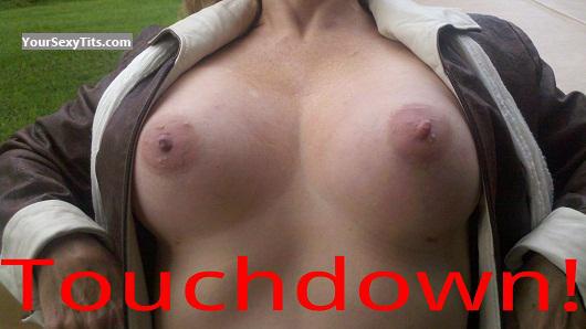 Big Tits Of My Wife At The Big Game